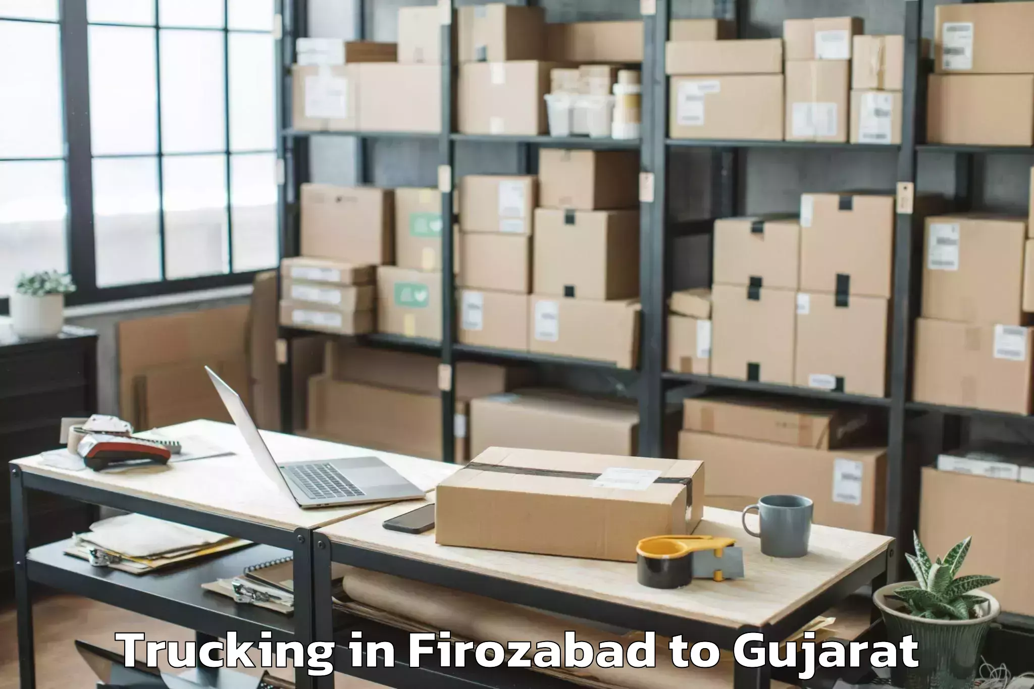 Top Firozabad to Jafrabad Trucking Available